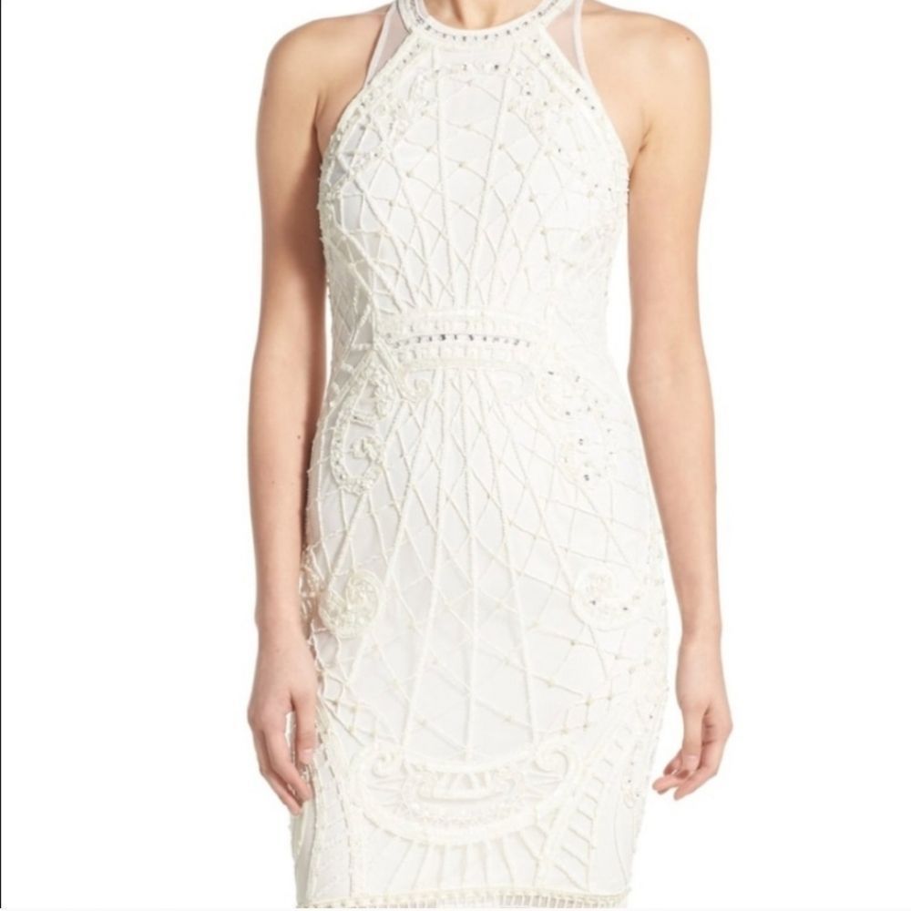 NWT French Connection pearl embellished cage dress - Picture 13 of 13
